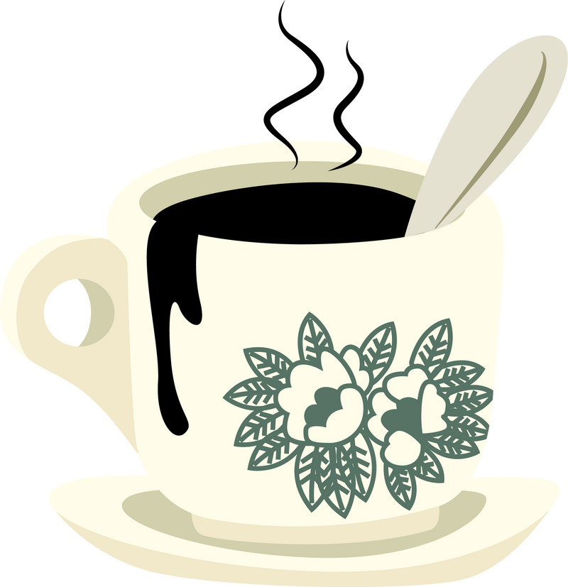 Traditional black coffee illustration